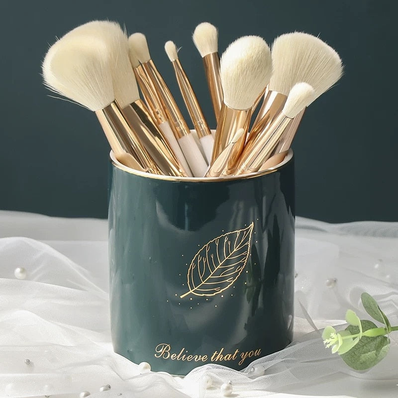 Marble Makeup Brush Organiser