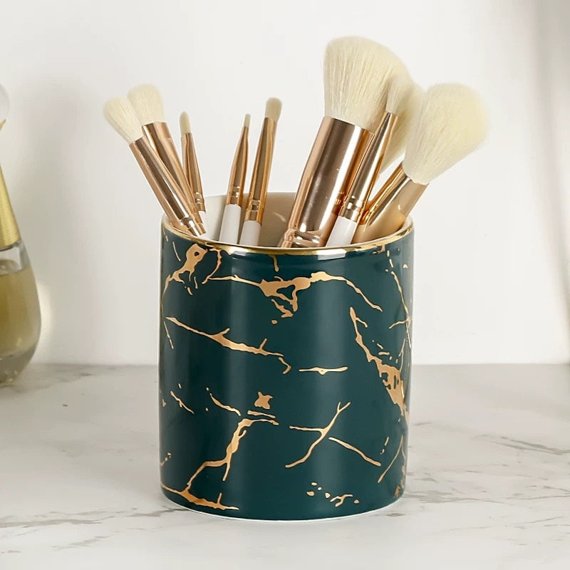 Marble Makeup Brush Organiser