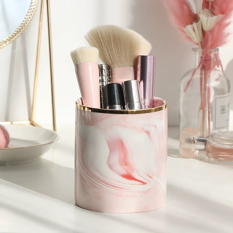 Marble Makeup Brush Organiser