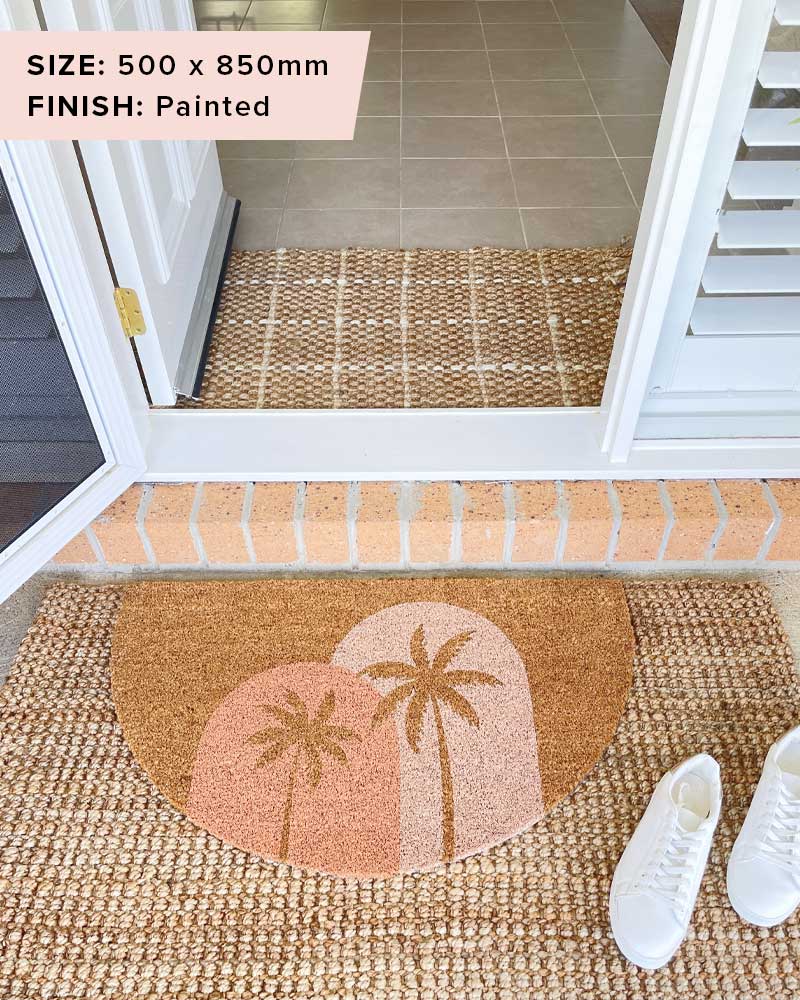 Boho Palms Semi-Circle Doormat