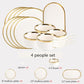 White with Golden Rim Tableware Set
