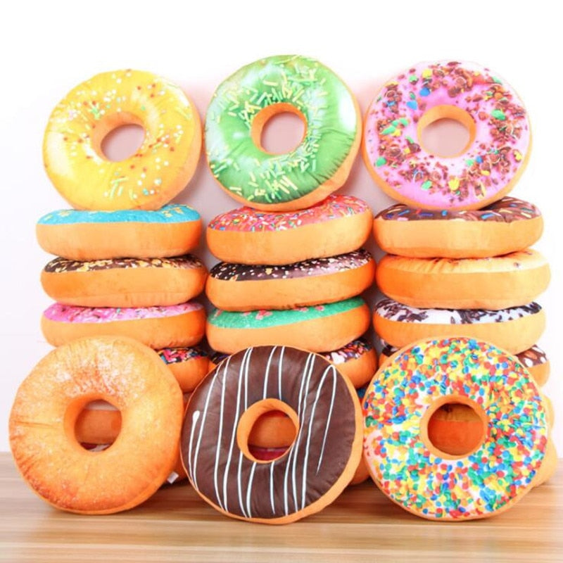 3D Donut Plush Cushion