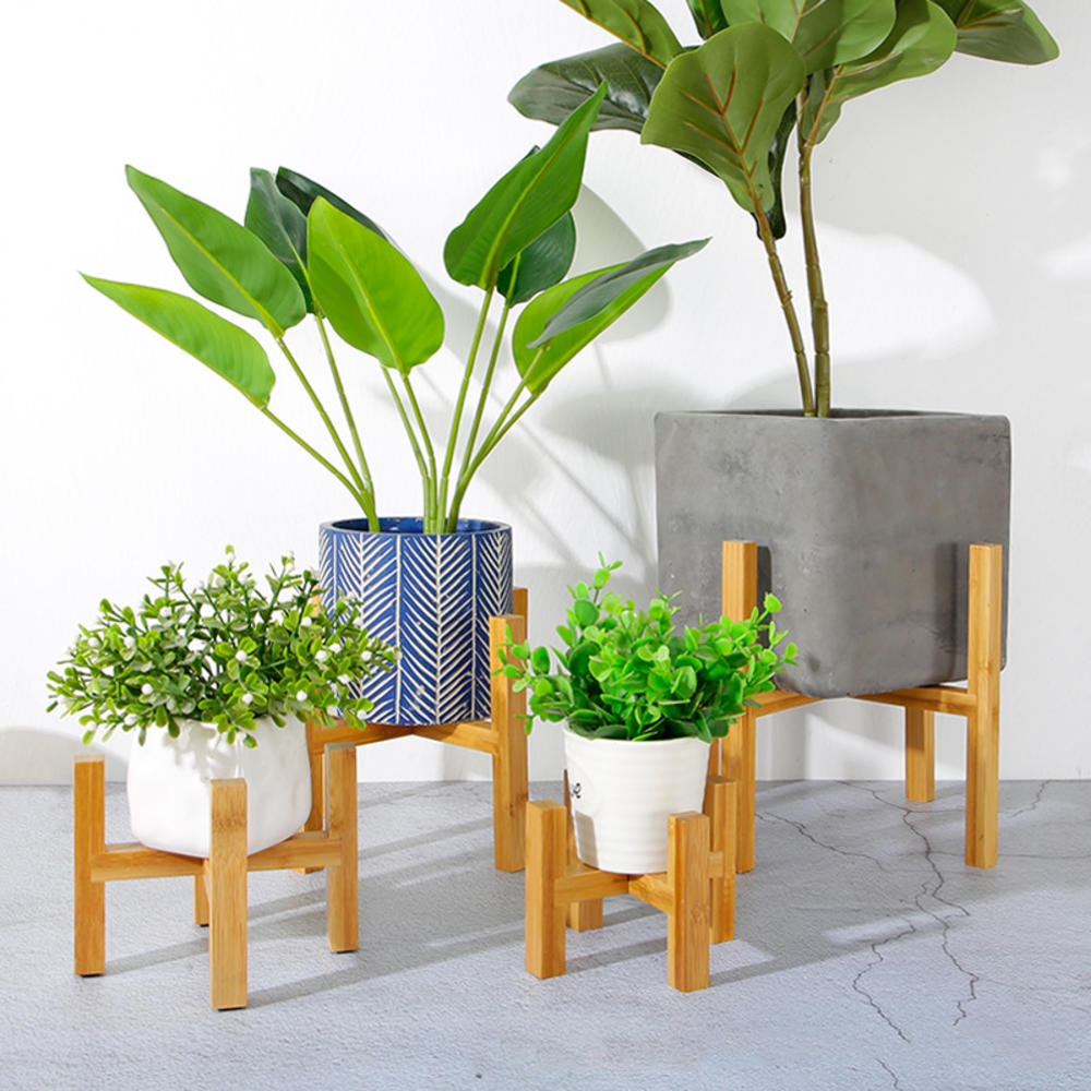 Wooden Pot Plant Holder