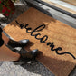 Cursive Welcome Doormat Embossed