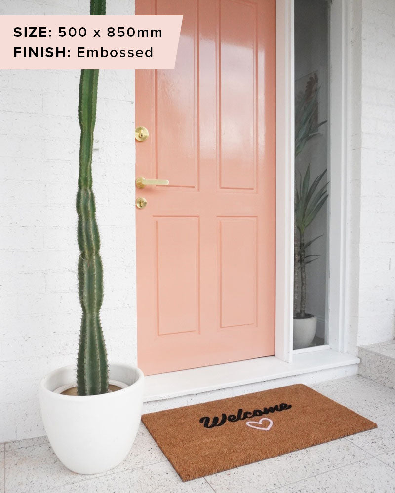 Welcome with Love Doormat Embossed