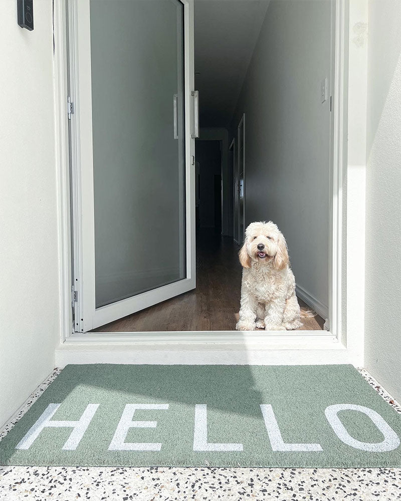 Hello Doormat - Eucalyptus