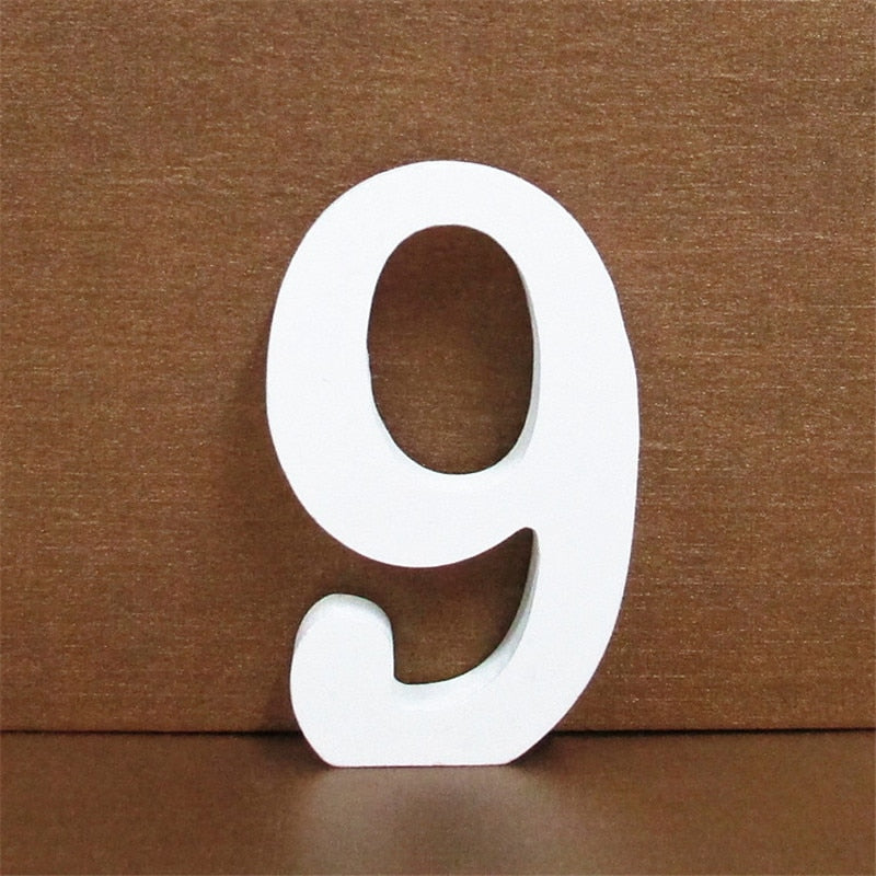 White Block Letters and Numbers