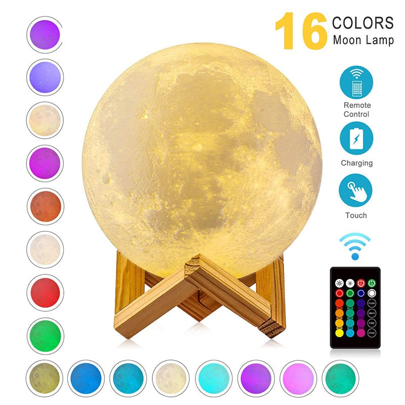 Rechargeable Moon Lamp