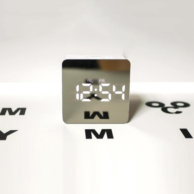 Square Reflective Alarm Clock