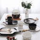 Black and White Marble Servingware