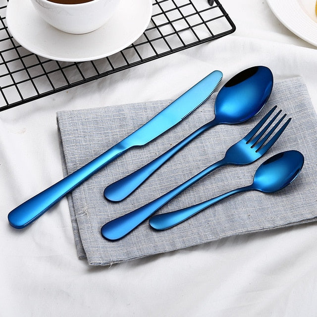 Blue Cutlery Set (4 Piece)