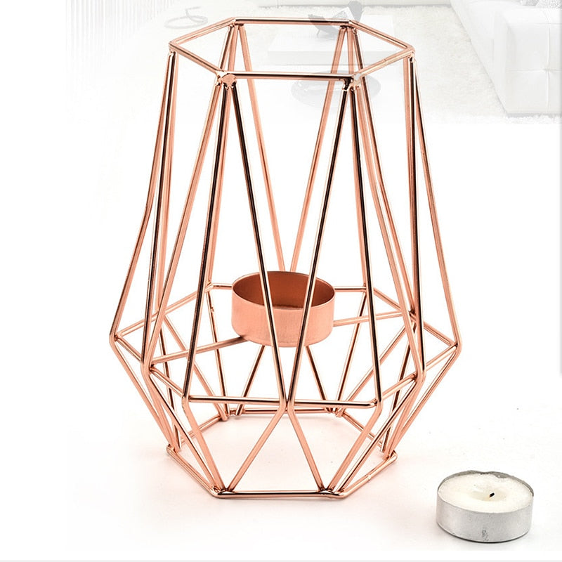 Geometric Tall Tea Light Holder