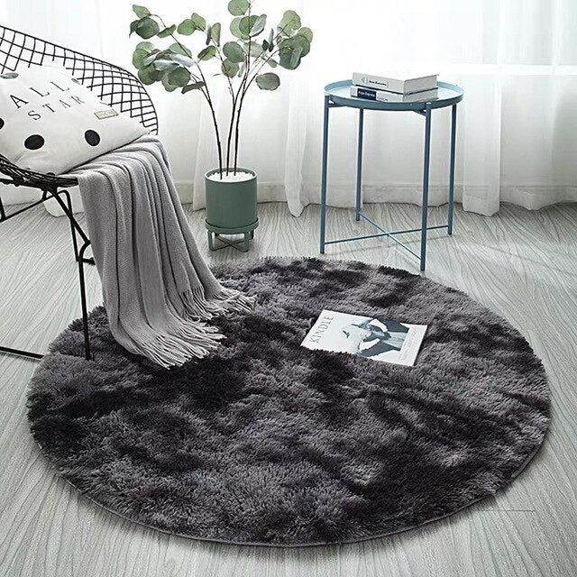 Round Fur Rug
