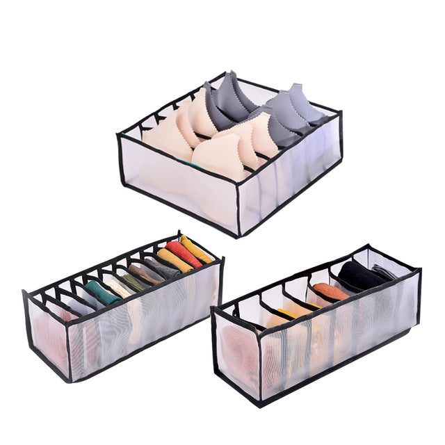 3 Piece Bedroom Storage Organiser (bras, underwear and more)