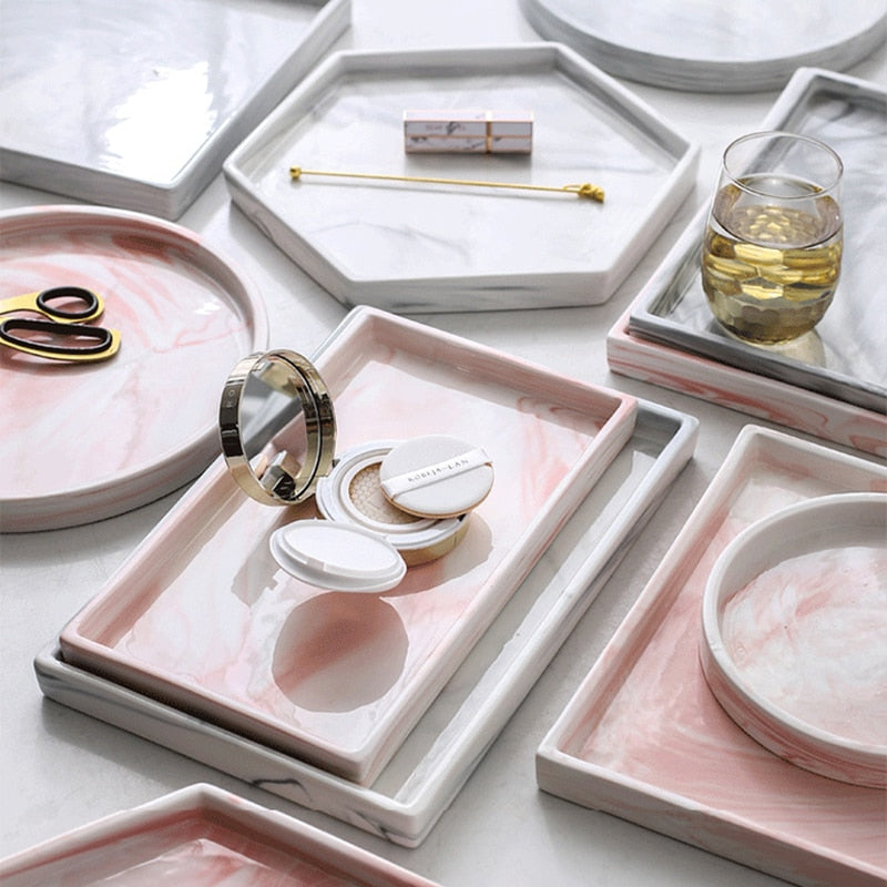 Marbled Ceramic Trays