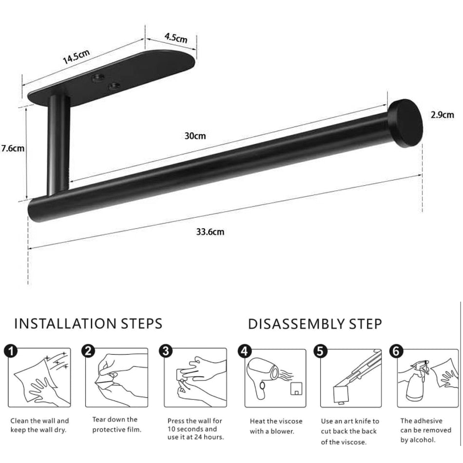 Mounted Stainless Steel Paper Towel Holder