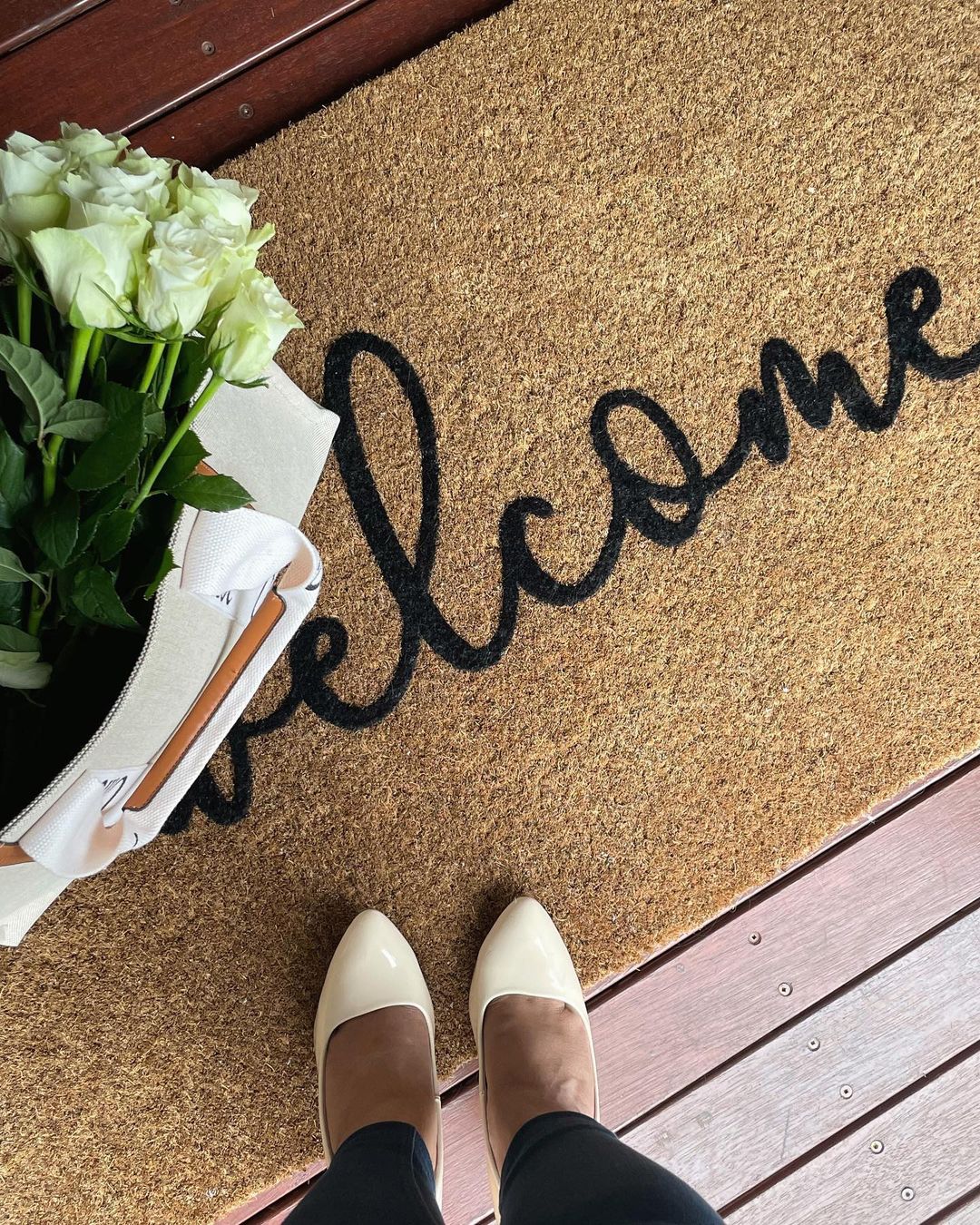 Cursive Welcome Doormat Embossed